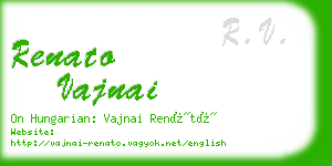 renato vajnai business card